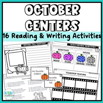 Preview of 3rd Grade October Literacy Centers - Reading & Writing Choice Board Activities
