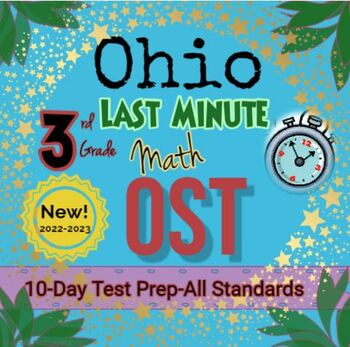 Preview of 3rd Grade Ohio OST Math Test Prep / Standards Review- 10 Days of Practice!