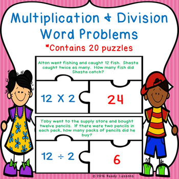 Preview of 3rd Grade One Step Multiplication and Division Word Problem Review Game 3.OA.3