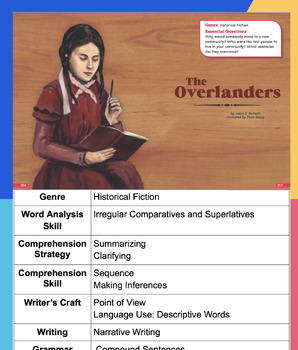 Preview of 3rd Grade Open Court Unit 3 Lesson 3 The Overlanders Skills Study Guide Focus