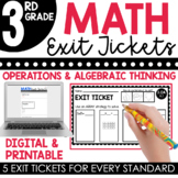 3rd Grade Operations & Algebraic Thinking Exit Tickets (Ex