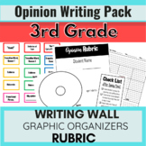 3rd Grade Opinion Writing Pack! Graphic Organizers Writing Focus Wall!