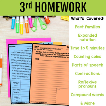 homework folder 3rd grade