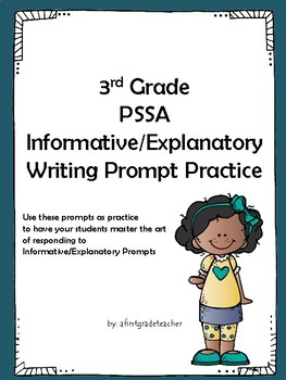 Preview of 3rd Grade PSSA Informative/Explanatory Writing Prompt Practice