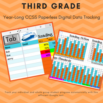 Preview of 3rd Grade Paperless Assessment and Data Tracker for Common Core