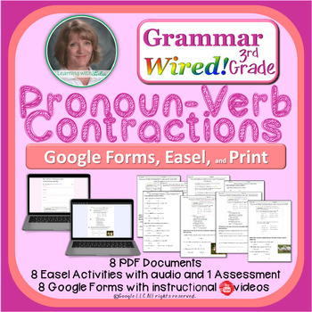 Preview of 3rd Grade Part 16 Pronoun-Verb Contractions