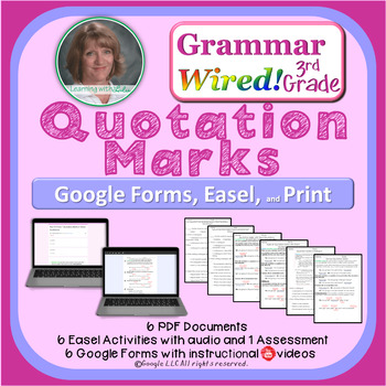 Preview of 3rd Grade Part 21 Quotation Marks in Direct Quotation and Dialogue