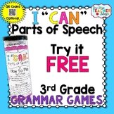 3rd Grade Parts of Speech Game FREE | I CAN Grammar Games