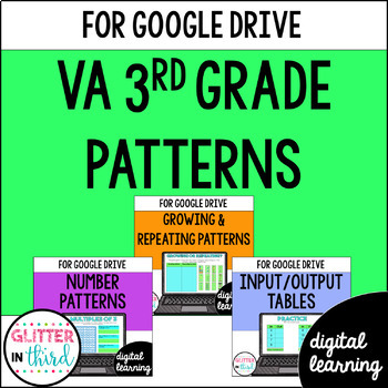 Preview of 3rd Grade Patterns Virginia SOL for Google Classroom
