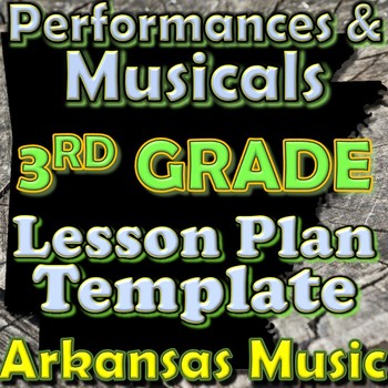 Preview of 3rd Grade Performance/Musical Unit Lesson Plan Template Arkansas Music
