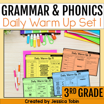 Preview of 3rd Grade Language and Grammar Worksheets - Daily Review Warm-Ups - Quarter 1