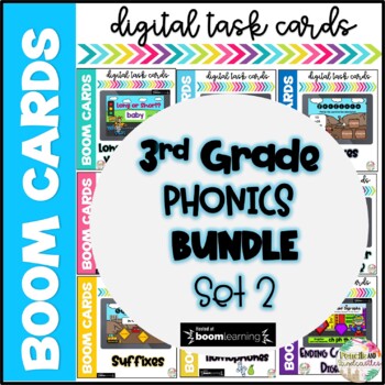 Preview of 3rd Grade Phonics Set 2 Boom Cards (Distance Learning)