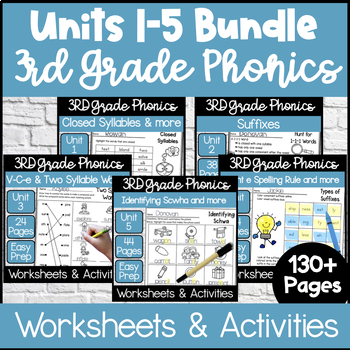 Preview of 3rd Grade Phonics Units 1-5
