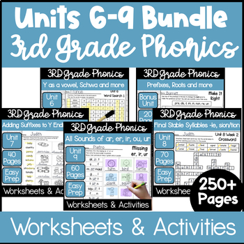 Preview of 3rd Grade Phonics Units 6-9 plus Bonus Unit