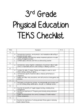 physical education teks lesson plans