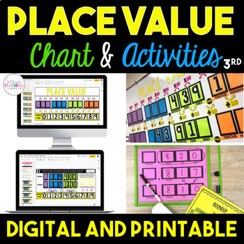 Preview of 3rd Grade Place Value Bundle - Digital & Printable