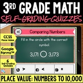 3rd Grade Place Value Assessments for Comparing Numbers, R
