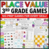 3rd Grade Place Value Math Center Games - Comparing Number