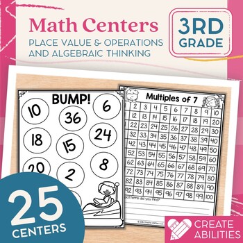 Preview of 3rd Grade Place Value Math Centers