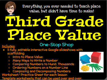 Preview of 3rd Grade Place Value One Stop Shop -- Everything Needed to Teach Place Value