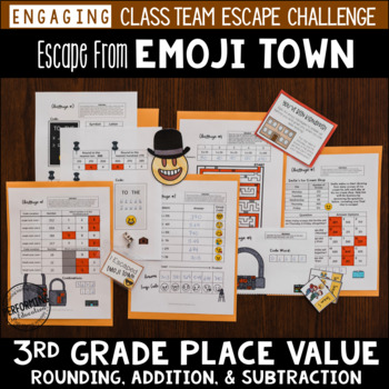 Preview of Place Value Game 3rd Grade | Low-Prep Escape Room Review