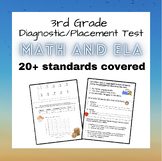 3rd Grade Placement/Diagnostic Test- Math and ELA