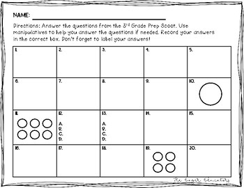 3rd Grade Prep Scoot by The Eager Educators | Teachers Pay Teachers