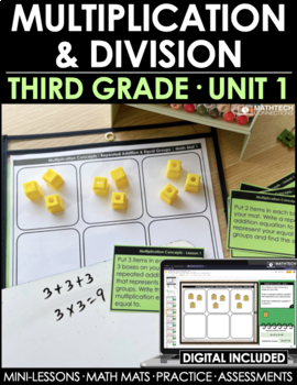 Preview of 3rd Grade Multiplication & Division Math Curriculum Unit 1 - Guided Math Lessons
