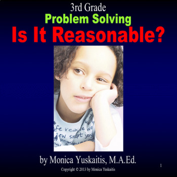 Preview of 3rd Grade Problem Solving - Is It Reasonable? Powerpoint Lesson