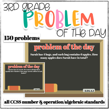 Preview of 3rd Grade Problem of the Day: Numbers & Operations/Algebraic Thinking