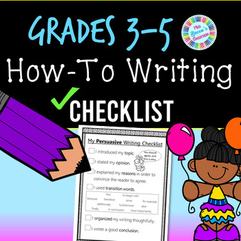 Preview of Procedural / How-to Writing Checklist (3rd grade, 4th grade, 5th grade)