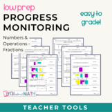 3rd Grade Progress Monitoring Paper Bundle - Numbers & Ope