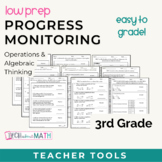 3rd Grade Progress Monitoring Paper Bundle - Operations & 