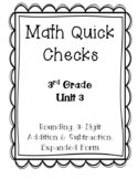 3rd Grade Math Quick Checks Unit 3