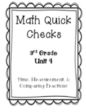 3rd Grade Math Quick Checks Unit 4