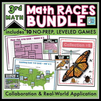 Preview of 3rd Grade Math Games and Activities BUNDLE | Real World Problem Solving