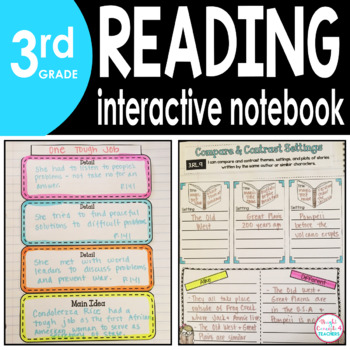 Preview of 3rd Grade READING Interactive Notebook {Common Core Aligned}