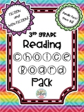 3rd Grade Reading Choice Board Bundle- FICTION & NON-FICTI