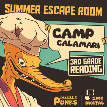Preview of 3rd Grade Reading Comprehension Escape Room | Digital | Summer Break End of Year