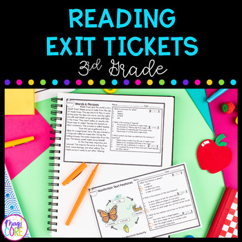 Preview of 3rd Grade Reading Comprehension Exit Tickets - Literature & Informational Text