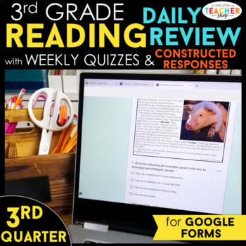 Preview of 3rd Grade Reading Comprehension | Google Classroom Distance Learning 3rd QUARTER