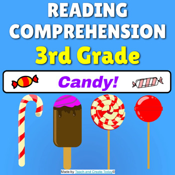 Preview of SUMMER SALE 3rd Grade Reading Comprehension Passage and Questions   Candy