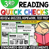 3rd Grade Reading Comprehension Passages & Questions Review Assessments Homework