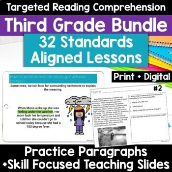 Preview of 3rd Grade Reading Passages with Comprehension Questions - Google & Print BUNDLE
