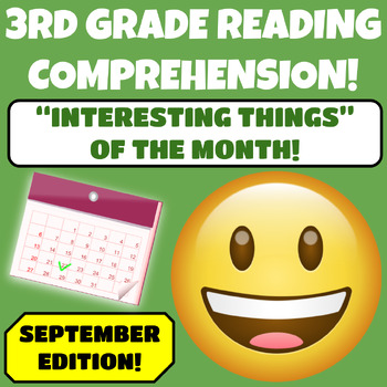 Preview of 3rd Grade Reading Comprehension Passages and Questions BIG 10 MONTH BUNDLE