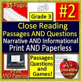 3rd Grade Reading Comprehension Passages and Questions 3rd