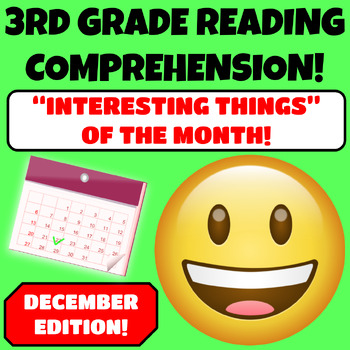 Preview of 3rd Grade Reading Comprehension Passages and Questions  December  Winter