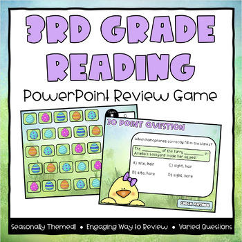 Preview of 3rd Grade Reading Easter Powerpoint Review Game