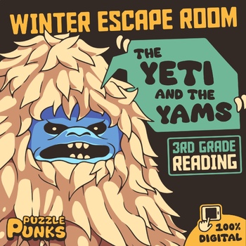 Preview of 3rd Grade Reading Comprehension Escape Room | Digital | Winter, Christmas