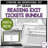 3rd Grade Reading Exit Tickets Bundle -Literature and Info